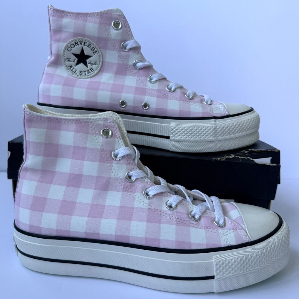 Converse CTAS Lift Hi A13663C Vintage White Summit Pink Women's 9 NIB - Picture 3 of 5